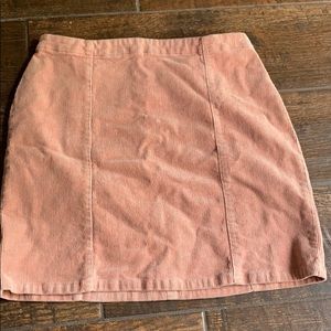 Pink corduroy skirt